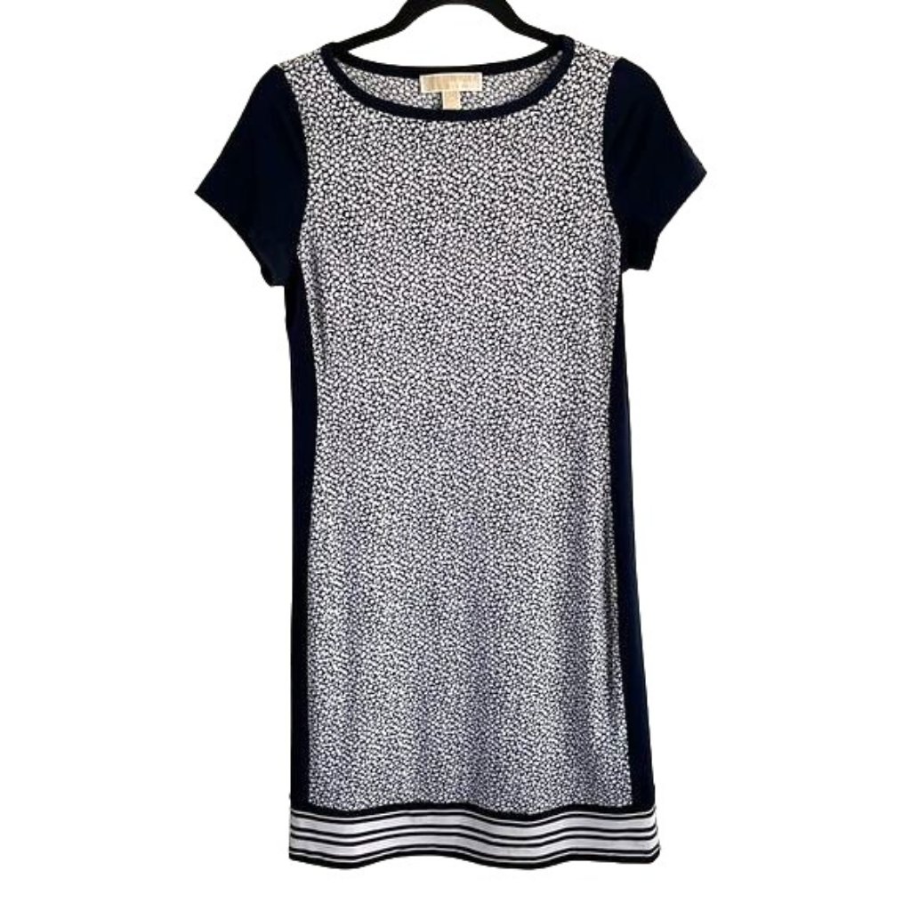Michael Kors Navy Blue & White Dress, Xs